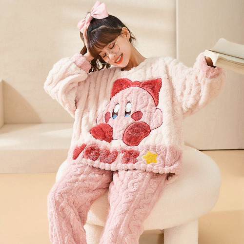 Thick Knit Kawaii Pajama Sets - Kirby / M