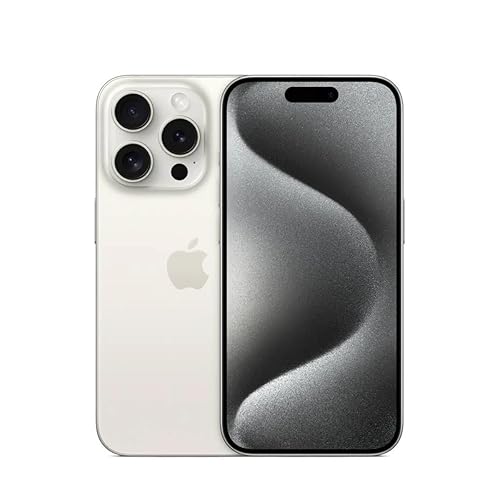 Apple iPhone 15 Pro Max, 1TB, White Titanium - T-Mobile (Renewed) - T-Mobile - White Titanium - 1TB