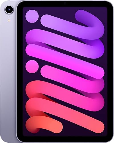 2021 Apple iPad Mini 6 (8.3 inch, Wi-Fi + Cellular, 256GB) Purple (Renewed) - WiFi + Cellular - 256GB - Purple