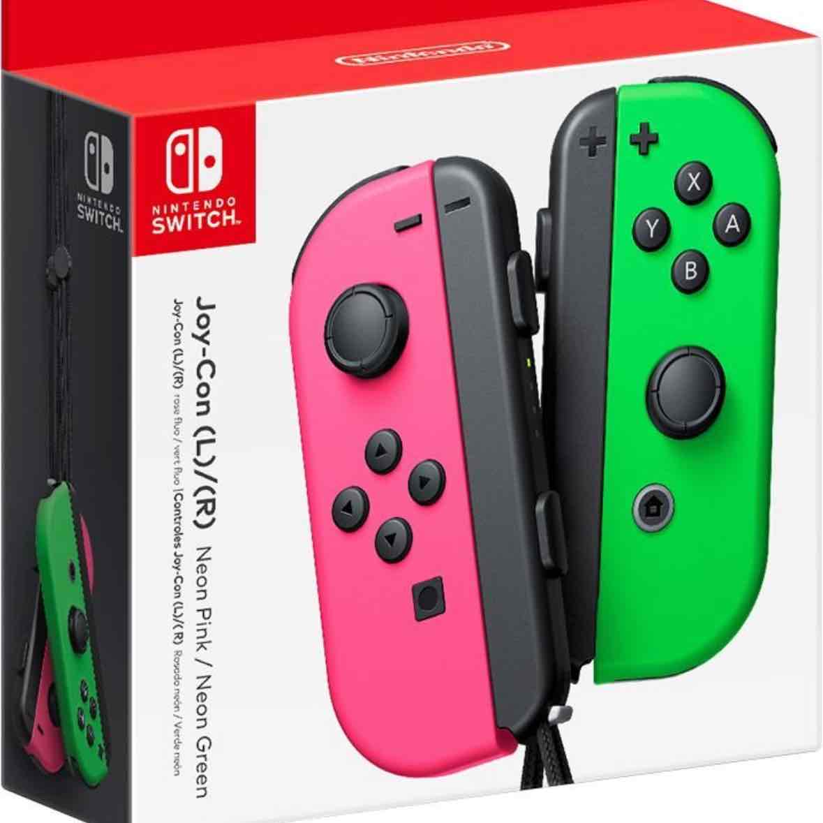 Joy-Con (L/R) Wireless Controllers for Nintendo Switch - Neon Pink/Neon Green