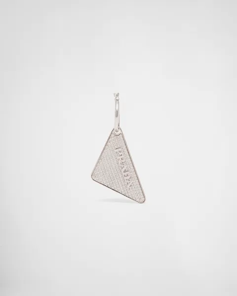 Prada Crystal Logo Jewels right earring