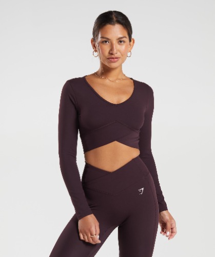 GymShark Crossover Long Sleeve Crop Top
