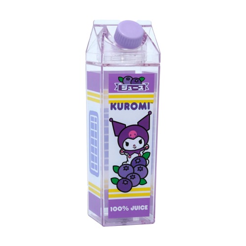 Kuromi Milk Carton Water Bottle (Blueberry)