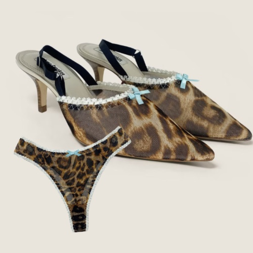 leapord print heels & panties