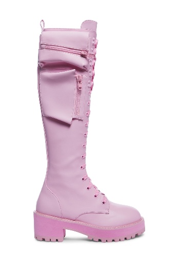 Bubblegum Obsidian Pocket Combat Boots | PINK / US 8
