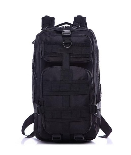 Army Style Waterproof Outdoor Hiking Camping Backpack - Black