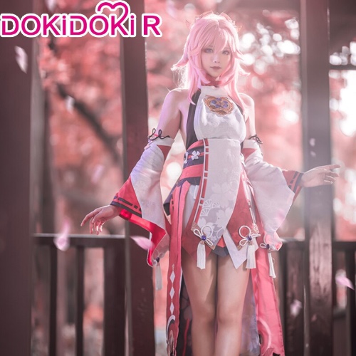 【Size XS-XXL】DokiDoki-R Game Genshin Impact Cosplay Yae Miko Cosplay Costume | XS-PRESALE