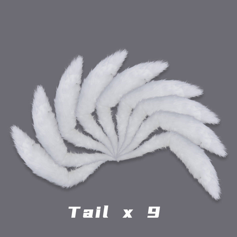 Uwowo League of Legends/LOL: Ahri Champion Nine Tailed Fox Wild Rift WR ASU Cosplay Costume | Tail*9（Length 136cm）