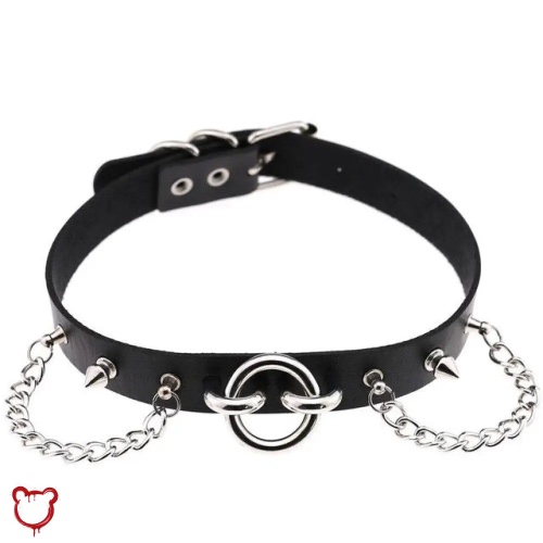 Crusader's PU Chain Choker: Black - Black