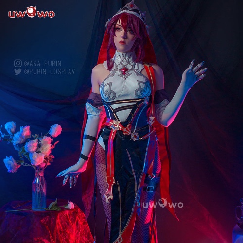 【Clearance Sale】Uwowo Game Genshin Impact Cosplay Rosaria Thorny Benevolence Cosplay Costume - 【In Stock】Set A S
