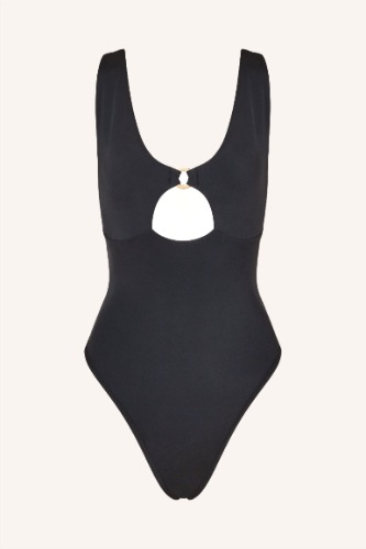 One Piece Cutout Black | M / Black