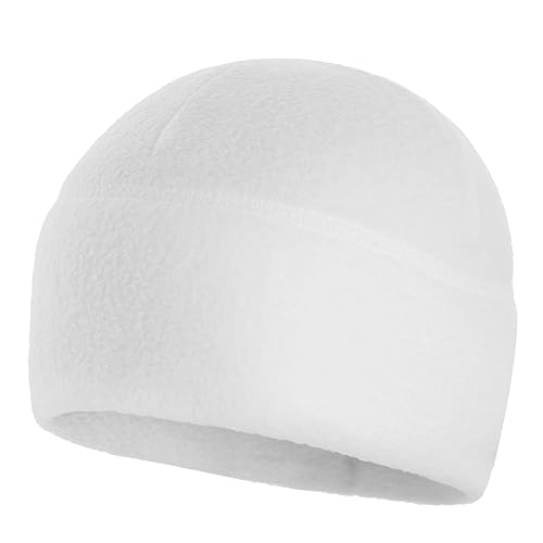 M-Tac Watch Cap Fleece 260 Mens Winter Hat Military Tactical Skull Cap Beanie - White - X-Large