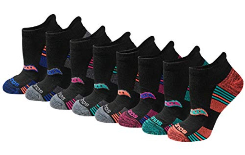 Saucony Women's Multipack Performance Heel Tab Athletic Socks - Large - Assorted Darks (8 Pairs)