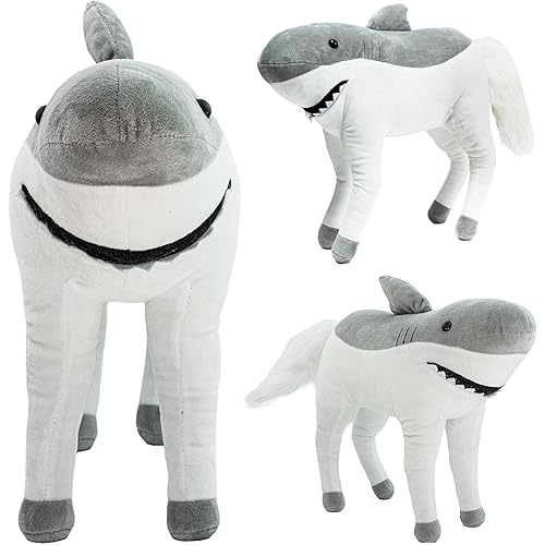 Randimals Plush Toy Stuffed Animal Mix - Horse & Shark Hybrid Stuffed Animals for Girls & Boys - Huggable & Soft Animal Characters Cute Plushies - Unique Toys for Discovery & Adventure - Hork Plush