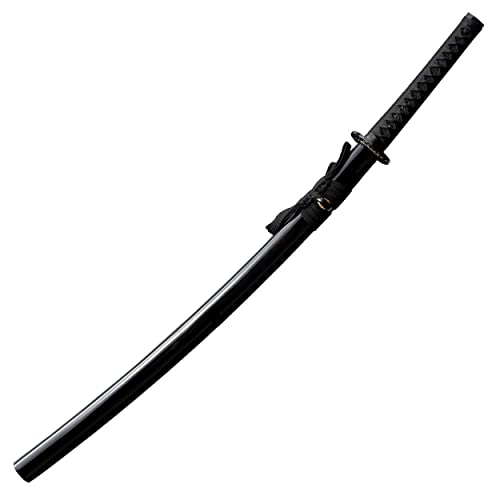 JIHPEN sword,Full Tang Katana 41-inch Katana,Handmade Samurai Sword, 1060 1095high Carbon Steel T10, Very Sharp, Pure Black one Katana, Perfect for Practicality and Gift, Many Styles to Choose from - Black-Dark Knight