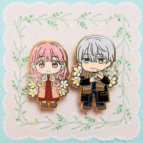 Yuki and Itsuomi Hard Enamel Pin - Set of Both / [A Grade] / Simple Rubber Back