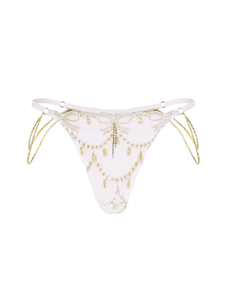 Velvetta Thong in Pearl | By Agent Provocateur New In
