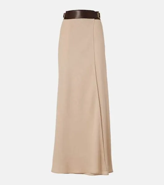 Loro Piana linen crêpe wrap skirt