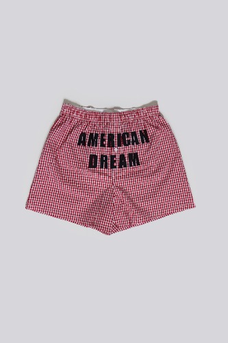 Red Gingham Printed Boxers | S/M / Red