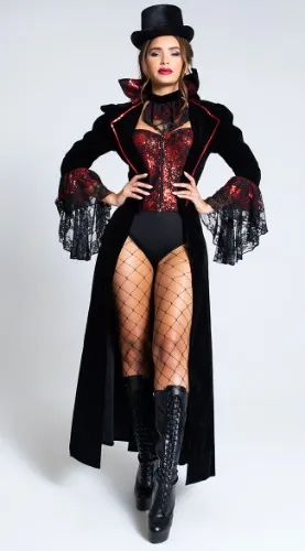 Lusty Lace Vampire Costume, Sequin Corset Vampire Costume - Yandy.com