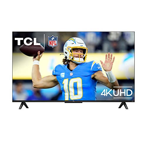 TCL 43-Inch Class S4 4K LED Smart TV with Roku TV (43S450R, 2023 Model), Dolby Vision, HDR, Dolby Atmos, Works with Alexa, Google Assistant and Apple HomeKit Compatibility, Streaming UHD Television - 43 inches