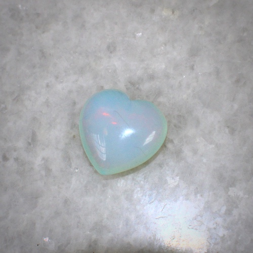 Moonstone Heart Crystal for the Sacral Chakra - 1"