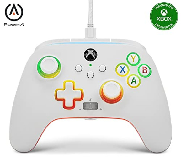 PowerA Spectra Infinity Enhanced Wired Controller for Xbox Series X|S - White (Amazon Exclusive) - White - Single
