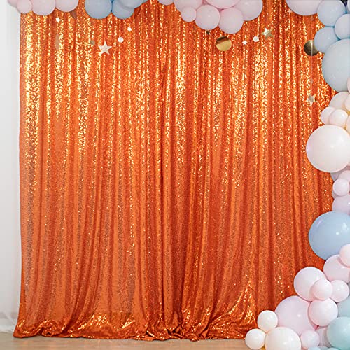 Photobooth Backdrop 4FTx7FT Orange Sequin backdrops, Wedding backdrops, Party Decoration, Sequin Curtains, Sequin Photo Booth Backdrop - 4FTX7FT - Orange