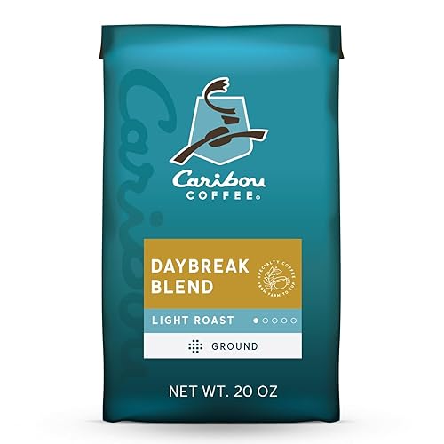 Caribou Coffee, Light Roast Ground Coffee - Daybreak Morning Blend 20 Ounce Bag - Packaging May Vary - Daybreak Morning Blend - 20 Ounce (Pack of 1)