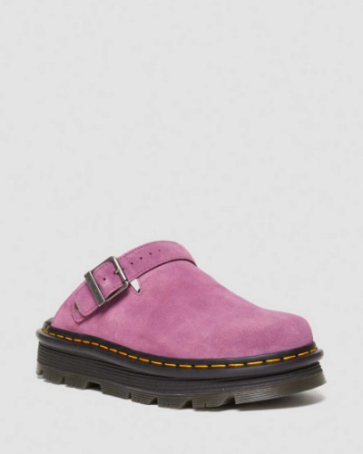 DR MARTENS Zebzag Suede Slingback Platform Mule