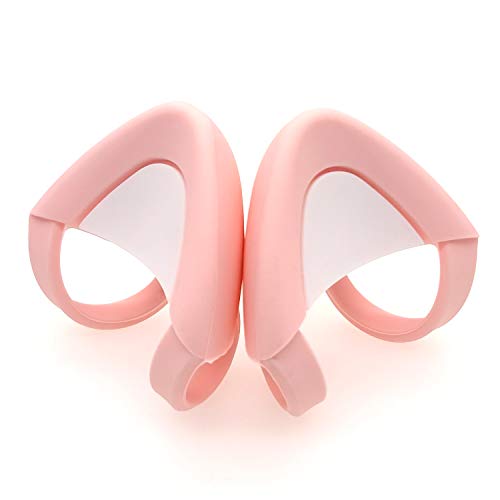 REEYEAR Cute Cat Ears Fits for HypreX Cloud/Cloud Stinger/Cloud Flight Headsets, Universal Fit Lovely Kitty Adjustable Attachment Straps for Video Live Gaming Headphone, Pink &White - Pink&White