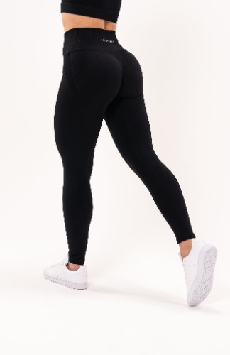 Tempo Seamless Scrunch Leggings - Black - XS