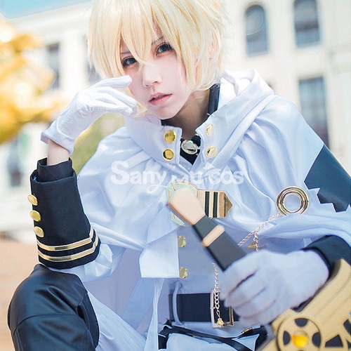 Anime Seraph Of The End/Owari no Seraph Mikaela Hyakuya Halloween White Suit Cosplay Costume | S