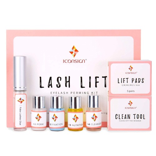Lash Lift Kit, Professional Salon Semi-Permanent Curling Eyelash Perm Kit with Lash Shields, Eye Gel Pads and Brushes