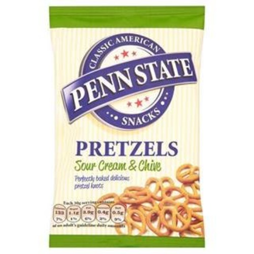 Penn State Classic American Snacks Pretzels Sour Cream & Chive 30g x Case of 12