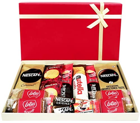 Coffee Gift Hamper Set - Perfect Selection of Instant Coffee Biscoff Biscuits & More | Ideal Coffee Box Gift for Men & Women - Coffee Gift Hamper