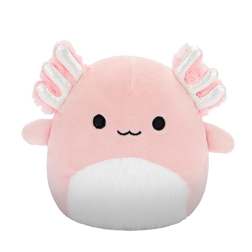 Squishmallows Original 5-Inch Archie Pink Axolotl with White Fuzzy Belly - Official Jazwares Plush (Little) - Axolotl - 5 inch