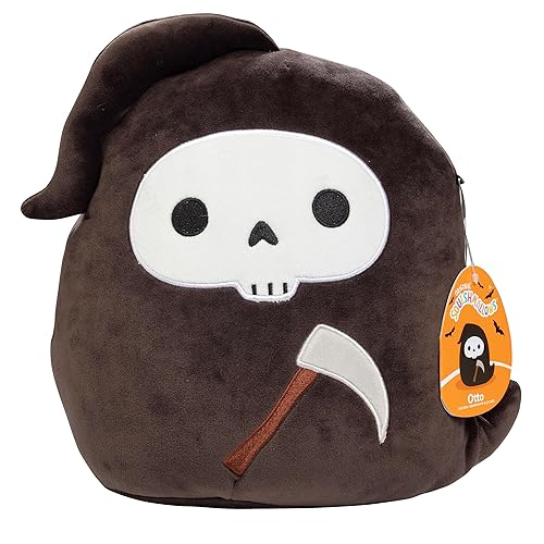 Squishmallows Original 10-Inch Otto The Grim Reaper - Official Jazwares Plush - Collectible Soft & Squishy Grim Reaper Stuffed Animal Toy - Add to Your Squad - Gift for Kids, Girls & Boys
