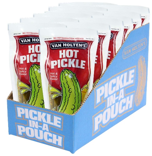 Van Holten's - Pickle-In-A-Pouch Large Pickles - 12 Pack Hot