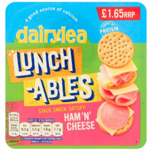 Dairylea Lunchables Ham 'n' Cheese 74g x 12