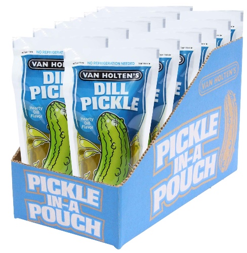 Van Holten's Pickle-In-A-Pouch Large Dill Pickles - 12 Pack