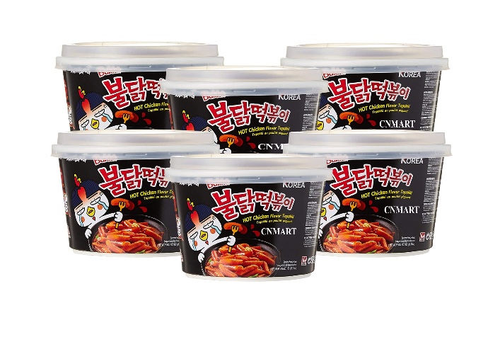 Samyang Hot Chicken Flavour Buldak Topokki Bowl 185g [Pack of 6], by CNMART