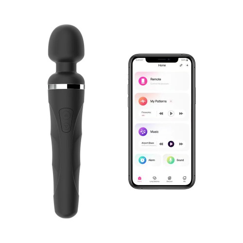 Lovense Domi 2 App-Controlled Wand Vibrator - Black