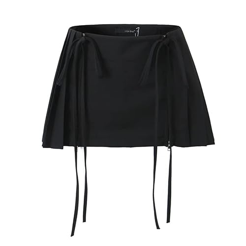 GGOOB Y2k Skirt Preppy Skirt Preppy Clothe Skorts Skirts for Women Pleated Mini Skirts for Women - Large - Black