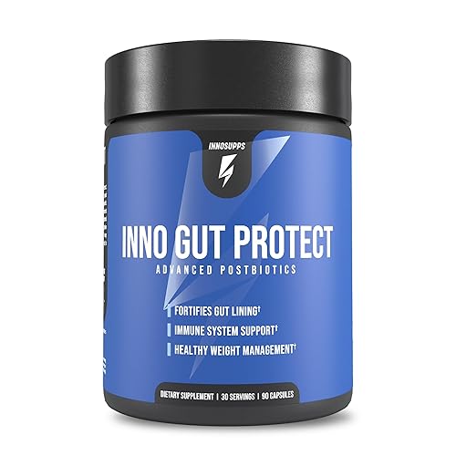 Inno Gut Protect GS1 Probiotic & Postbiotic Formula, CoreBiome® GLP-1 Supplement Weight Loss, Grape Seed Extract | Supports Digestive Health & Gut Wellness, Vegan, (60 Vegetarian Capsules)