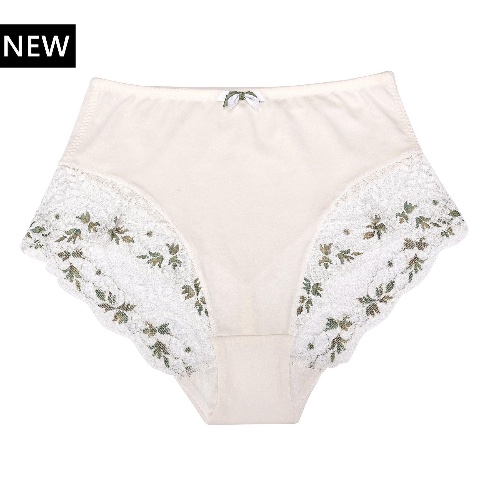 Nova - High Waisted Silk & Organic Cotton Full Brief - 8