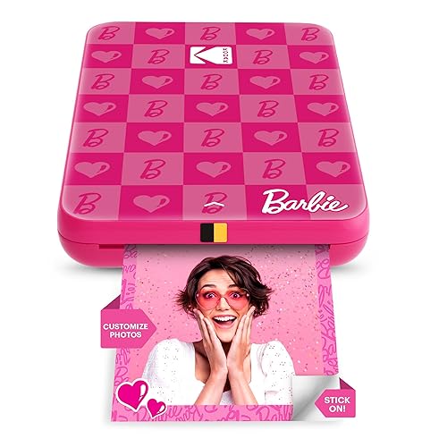 KODAK Barbie x Step Slim Wireless Instant Portable Photo Mobile Printer – Full Color Prints in Zink 2x3” Sticky-Backed Photos from iOS & Android Devices via Bluetooth in The App – Iconic Style