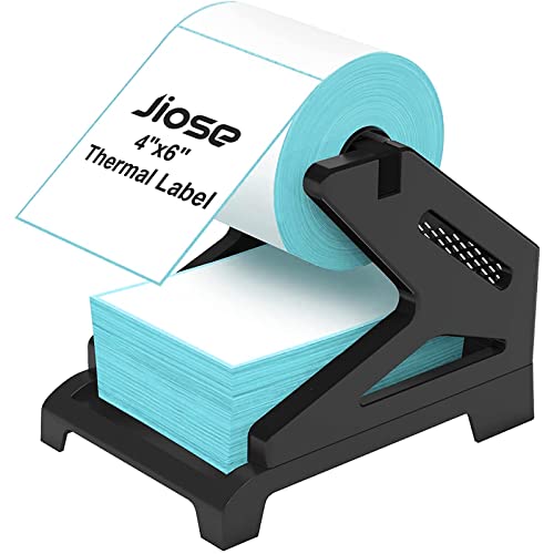 JIOSE 4x6 Label Holder - Thermal Label Holder for Rolls and Fan-Fold Labels - Work with Desktop Label Printer - Thermal Label Holder