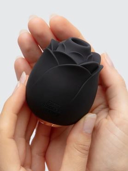 Fifty Shades of Grey Black Rose Silicone Clitoral Suction Stimulator 