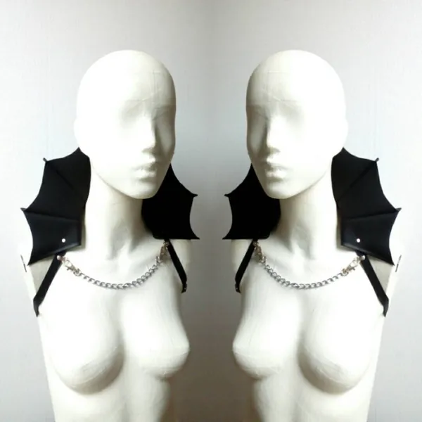 Bat wing high collar